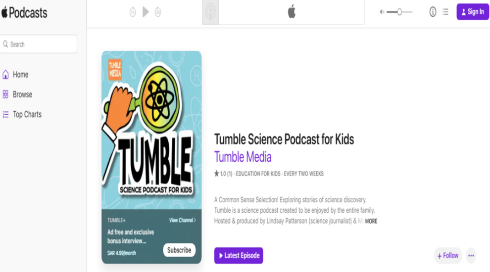 بودكاست Tumble Science Podcast