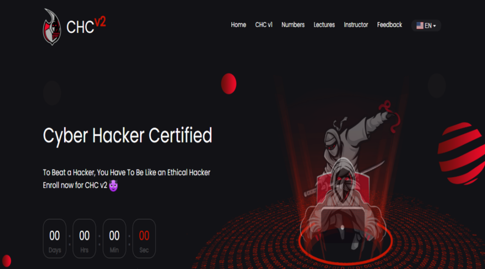 دورة Cyber Hacker Certified للأمن السيبراني 
