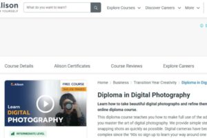 كورس التصوير الرقمي من Alison
