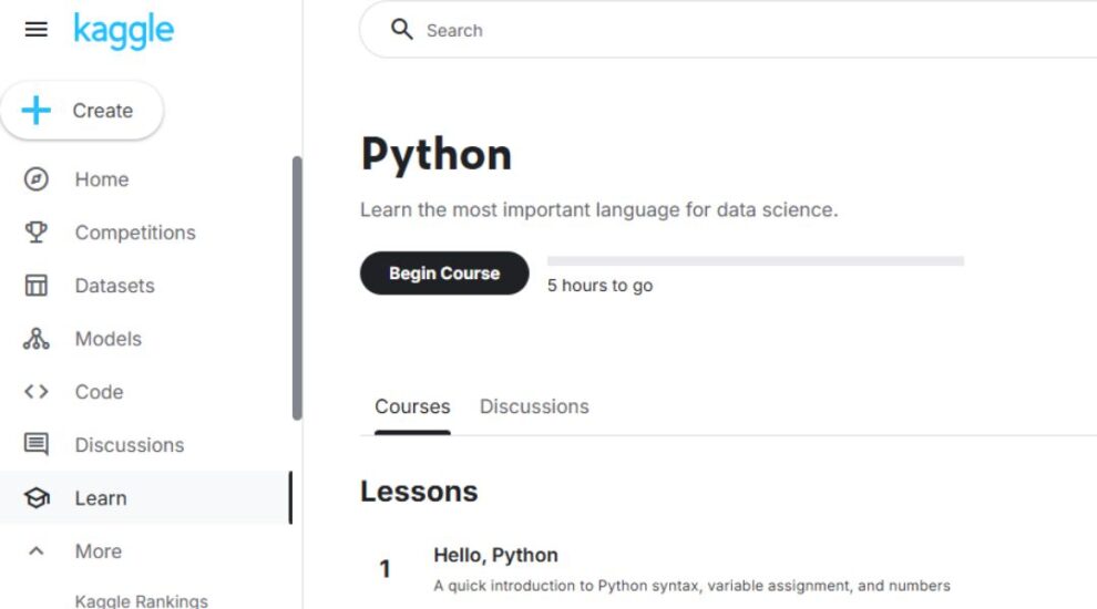 كورس تحليل البيانات من Kaggle