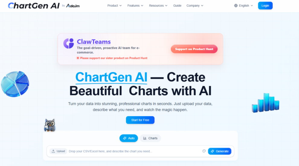 موقع ChartGen AI