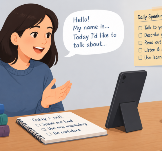 التحدث بالإنجليزية