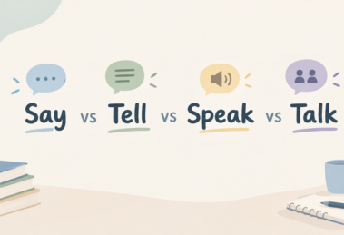 الفرق بين Say وTell وSpeak وTalk