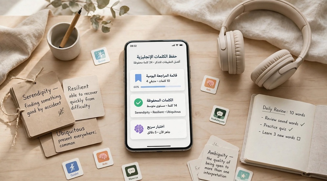 ما أفضل التطبيقات لحفظ الكلمات الإنجليزية وتذكرها؟